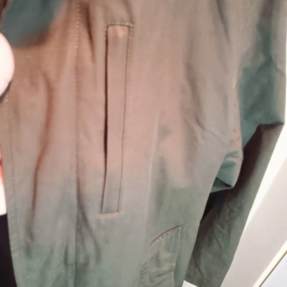 Banana Republic Mens Olive Green Cotton Blend Utility Jacket Size Medium‎